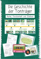 Vorschau - Arbeitsblätter - Geschichte der Tonträger (Klasse 3-6) - Deckblatt