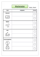 Vorschau - Lehrpläne/Lehrermaterial - Wochenplan-Vorlage (fürs Homeschooling und den Präsenzunterricht) - Seite 3