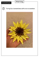 Vorschau - Stationenlernen - Bastelvorlage Sonnenblume 3D - praktische Kopiervorlage - Seite 3