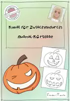 Vorschau - Mal- und Bastelvorlagen - Kunst für Zwischendurch - Ausmal-Kürbisse - Deckblatt