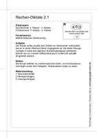 Vorschau - Arbeitsblätter - Rechen-Diktate 2.1 - Seite 1