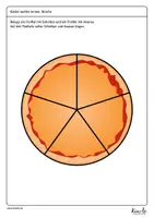 Vorschau - Mal- und Bastelvorlagen - Pizza belegen - Brüche verstehen - Seite 3