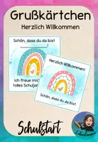 Vorschau - Mal- und Bastelvorlagen - Grußkarten zum ersten Schultag - Deckblatt