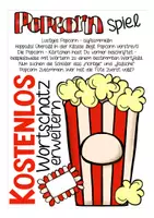Vorschau - Stationenlernen - Kostenlos: Popcorn Wortschatz Spiel - Deckblatt