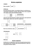 Vorschau - Arbeitsblätter - Arbeitsblätter und Einführung - Brüche vergleichen - Seite 1