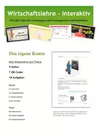 Vorschau - Arbeitsblätter - Umgang mit Geld (2) - Konto, Kontoauszug, Dispokredit, Schufa (5+2 Abs + Einstieg+Lösungen) - Deckblatt