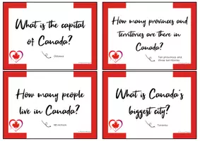 Vorschau - Arbeitsblätter - Canada - Stop and Swap Cards - Seite 1