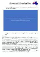 Vorschau - Stundenentwürfe - Landeskunde Stunde Australien - Around Australia - Deckblatt