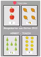 Vorschau - Arbeitsblätter - Differenzierte Mengenkarten ZR10 - HERBST/OBST - TEACCH Klettaufgabe - Klettmappe - Deckblatt