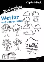 Vorschau - selbst erstellte Cliparts/Grafiken - ClipArt Wetter Jahreszeiten - Deckblatt