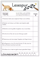 Vorschau - Arbeitsblätter - Mini-Lesespur Tiere (3-fach differenziert) - Seite 2