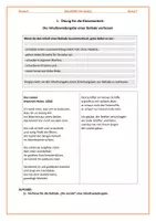 Vorschau - Arbeitsblätter - Ballade "Die Lorelei" / “Die Loreley” (Heinrich Heine), Inhaltswiedergabe verfassen und überarbeiten, mit Beispiellösung - Seite 1