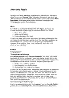 Vorschau - Arbeitsblätter - Aktiv und Passiv - Deckblatt