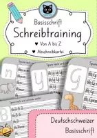 Vorschau - Fördermaterial/Inklusion - Abschreibkartei Deutschschweizer Basisschrift | A bis Z - Deckblatt