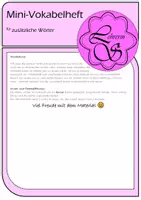 Vorschau - Arbeitsblätter - Mini-Vokabelheft - Seite 1
