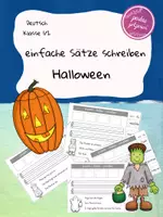 Vorschau - Arbeitsblätter - Paket Halloween Deutsch Klasse 1/2 - Deckblatt