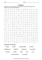 Vorschau - Arbeitsblätter - Herbst - Suchsel / Buchstabensalat - Seite 1