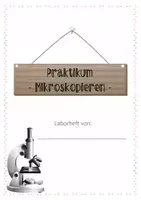 Vorschau - Arbeitsblätter - Mikroskopier-Praktikum - Laborbuch - Deckblatt