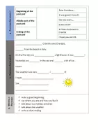 Vorschau - Arbeitsblätter - Postcard: Postkarte schreiben im Simple Past Englisch 6 - Seite 1
