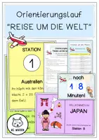 Vorschau - Stundenentwürfe - Orientierungslauf REISE UM DIE WELT - Deckblatt