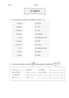 Vorschau - Arbeitsblätter - la familia - Wortschatz, Verb "ser" - Deckblatt
