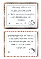 Vorschau - Stationenlernen - Herbsträtsel in Reimen, täglicher Lese-Rate-Spaß + Lösungsblatt - Seite 2