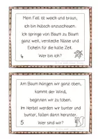Vorschau - Stationenlernen - Herbsträtsel in Reimen, täglicher Lese-Rate-Spaß + Lösungsblatt - Seite 3