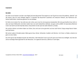 Vorschau - Arbeitsblätter - Vielfältige Lese- und Rechtschreibübungen an EINEM Text - Der Hahn - Stationentraining, Lernzirkel - Seite 1