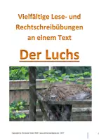 Vorschau - Arbeitsblätter - Vielfältige Lese- und Rechtschreibübungen an EINEM Text - Der Luchs - Lesekompetenz und Rechtschreibkompetenz fördern mit Spaß - Deckblatt