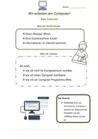 Vorschau - Arbeitsblätter - Wir arbeiten am Computer! Das Internet Teil 1 - Deckblatt