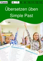 Vorschau - Arbeitsblätter - Simple Past Übungen mit Lösungen für die 6. Klasse - Übersetzen üben - Deckblatt