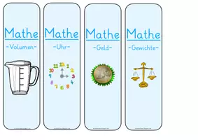 Vorschau - Anderer Materialtyp - Ordnerrücken Mathe - Deckblatt