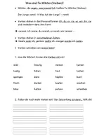 Vorschau - Arbeitsblätter - Verben Klasse 2 3 4 Gegenwart, 1. und 2. Vergangenheit - Deckblatt