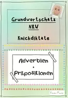 Vorschau - Arbeitsblätter - Grundwortschatz NRW - Knickdiktat Adverbien und Präpositionen - Deckblatt
