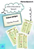 Vorschau - Arbeitsblätter - Falsos Amigos en Español-Alemán - Deckblatt