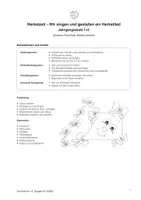 Vorschau - Stundenentwürfe - Herbstzeit – Wir singen und gestalten ein Herbstlied - Deckblatt
