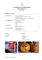 Vorschau - Stundenentwürfe - Von Halloween und Allerheiligen - Deckblatt