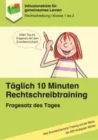 Vorschau - Arbeitsblätter - Täglich 10 Minuten Rechtschreibtraining: Fragesatz des Tages - Deckblatt