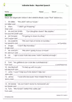 Vorschau - Arbeitsblätter - Indirect Speech / Reported Speech - Mit Lösungen - Seite 3