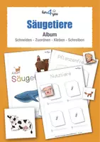 Vorschau - Arbeitsblätter - Säugetiere - Album (schneiden, zuordnen, kleben und schreiben) - Deckblatt