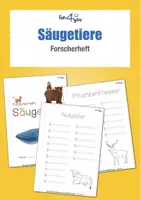 Vorschau - Arbeitsblätter - Säugetiere - Forscherheft #Homeschooling - Deckblatt