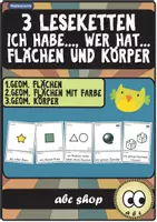 Vorschau - Spiele - 3 Leseketten: Geometrische Flächen und Körper (Ich habe … Wer hat …) - Deckblatt