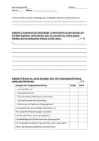 Vorschau - Klassenarbeiten - Klassenarbeit Klasse 6/7 Vorgangsbeschreibung und Aktiv Passiv - Seite 1