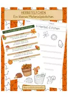 Vorschau - Arbeitsblätter - KLEINES MATERIALPÄCKCHEN zum Thema Herbstlichen - Deckblatt