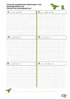 Vorschau - Arbeitsblätter - Quadratische Gleichung allgemeine Form -> Scheitelpunktform - Seite 2