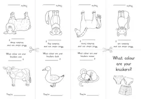 Vorschau - Spiele - 'What colour are your knickers' Minibook / Miniflapbook - Seite 1
