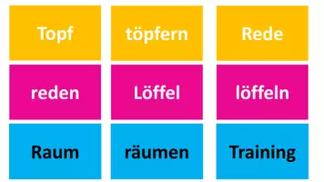 Vorschau - Arbeitsblätter - Buntes Wortarten-Memory® - Seite 3