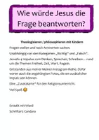 Vorschau - Präsentationen/Tafelbilder - Theologisieren mit Kindern kleine Fragensammlung - Deckblatt