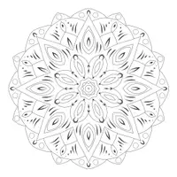 Vorschau - Mal- und Bastelvorlagen - Malvorlage Ausmalbild Mandala 1,50m x 1,50m Riesenposter - Seite 1