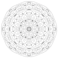 Vorschau - Mal- und Bastelvorlagen - Malvorlage Ausmalbild Mandala 1,50m x 1,50m Riesenposter - Seite 1